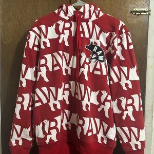 G-Star Red and White Graphic Hoodie